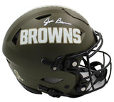 Jim Brown Signed Cleveland Browns Speed Flex Authentic Salute To Service Helmet