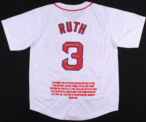 Bill Buckner & Mookie Wilson Signed Red Sox "Babe Ruth" Stat Jersey (MAB Holo)