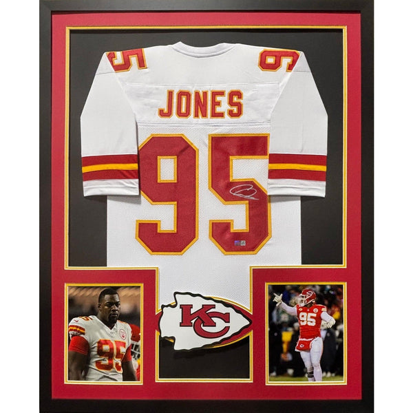 Chris Jones Autographed Signed Framed Kansas City Chiefs PIA Jersey