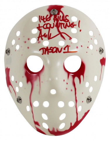 Ari Lehman Signed "Friday the 13th" Jason Mask Inscribed "Jason 1" & "146 Kills"