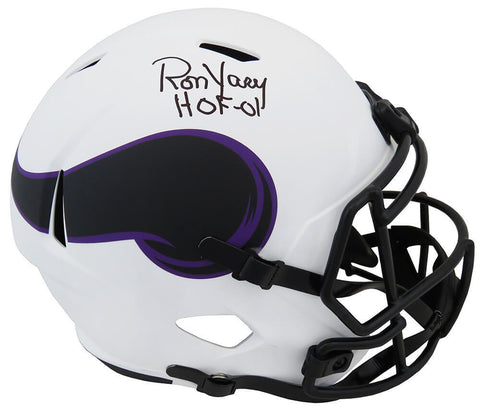 Ron Yary Signed Vikings Lunar Eclipse Riddell F/S Rep Helmet w/HOF'01 - (SS COA)