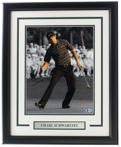Charl Schwartzel Signed Framed 11x14 Golf Photo BAS
