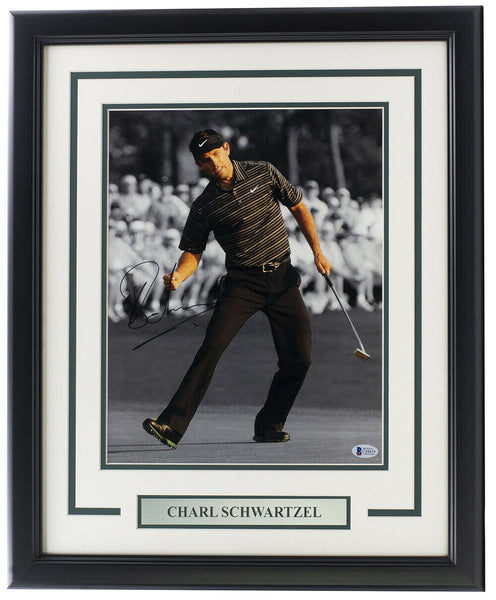 Charl Schwartzel Signed Framed 11x14 Golf Photo BAS