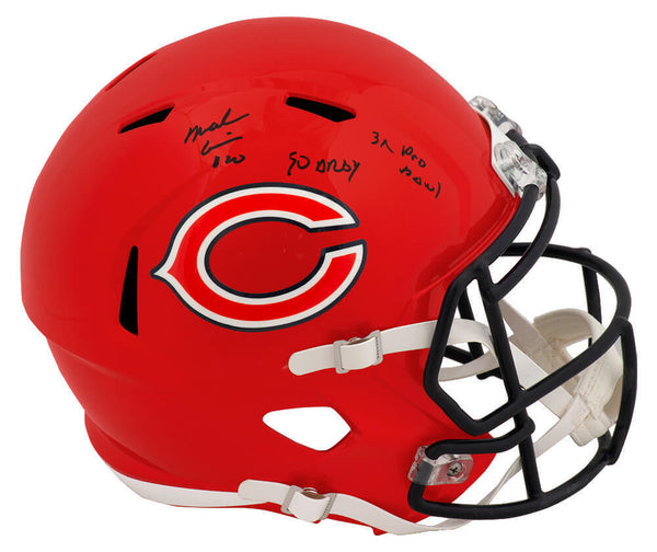 Mark Carrier Signed Bears FLASH Riddell F/S Rep Helmet w/DROY & Pro Bowl -SS COA