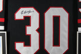 ED BELFOUR (Blackhawks black SKYLINE) Signed Autographed Framed Jersey JSA