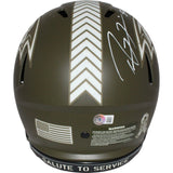 Ray Lewis Signed Baltimore Ravens Authentic Salute Helmet Beckett 42751