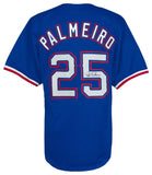 Rafael Palmeiro (RANGERS) Signed Blue Custom Baseball Jersey - (SCHWARTZ COA)