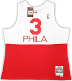 76ERS ALLEN IVERSON AUTOGRAPHED AUTHENTIC M&N 2003-04 HWC JERSEY XXL BECKETT