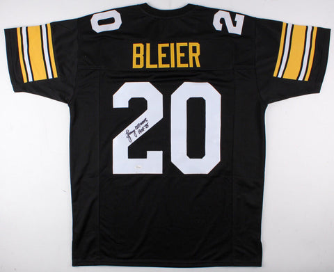 Lenny Moore Signed Steelers Rocky Bleier Jersey Inscribed "HOF 75" (JSA COA)