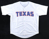 Rafael Palmeiro Signed Texas Ranger Jersey Inscribed 569 HRS/3020 Hits (JSA COA)