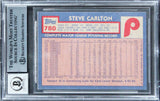 Phillies Steve Carlton Signed 1984 Topps #780 Card Auto Graded 10! BAS Slabbed