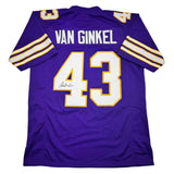 Autographed/Signed Andrew Van Ginkel Minnesota Purple Football Jersey JSA COA #2