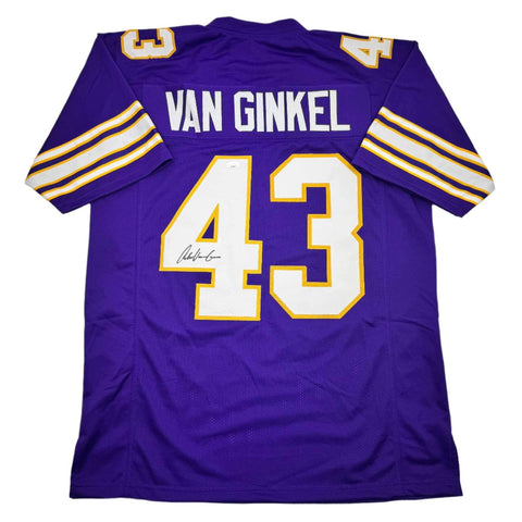 Autographed/Signed Andrew Van Ginkel Minnesota Purple Football Jersey JSA COA #2