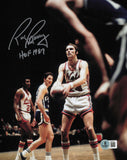 Rick Barry Autographed 8x10 Photo New Jersey Nets "HOF 1987" Beckett QR #BS12919