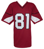 Anquan Boldin (CARDINALS) Signed Red Custom Football Jersey - (SCHWARTZ COA)