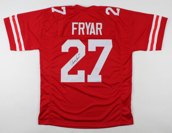 Irving Fryar Signed Nebraska Cornhuskers Jersey (JSA) Patriots Super Bowl XX W.R