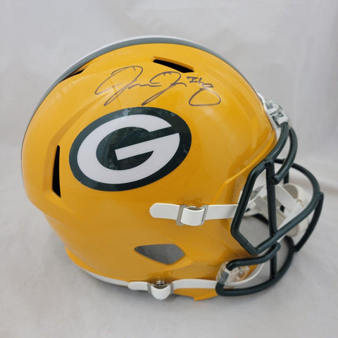 JOSH JACOBS SIGNED GREEN BAY PACKERS F/S SPEED REPLICA HELMET BECKETT QR