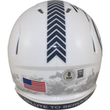 TJ Watt Autographed Pittsburgh Steelers Mini Helmet 24 STS Beckett Witness 50970