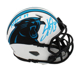 Steve Smith Sr. Signed Carolina Panthers Speed Lunar NFL Mini Helmet - Agent 89
