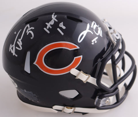 Brian Urlacher & Lance Briggs Signed Chicago Bears Mini Helmet "HOF 18"(JSA COA)