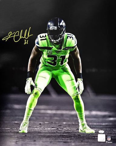 KAM CHANCELLOR AUTOGRAPHED 16X20 PHOTO SEAHAWKS COLOR RUSH SPOTLIGHT MCS 220840