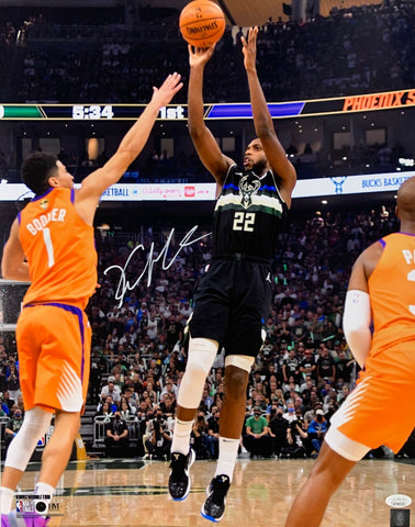 Milw Bucks 2021 NBA Champ KHRIS MIDDLETON Signed 16x20 Photo #4 AUTO JSA