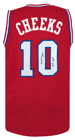 Maurice Cheeks Signed Red Throwback Custom Basketball Jersey w/HOF 2018 (SS COA)