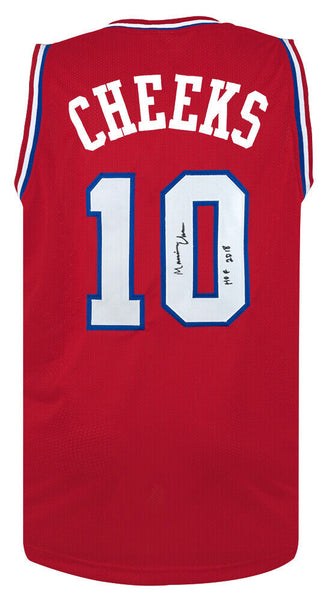 Maurice Cheeks Signed Red Throwback Custom Basketball Jersey w/HOF 2018 (SS COA)