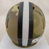 DARREN SPROLES SIGNED SAINTS CAMO SPEED MINI HELMET BECKETT QR