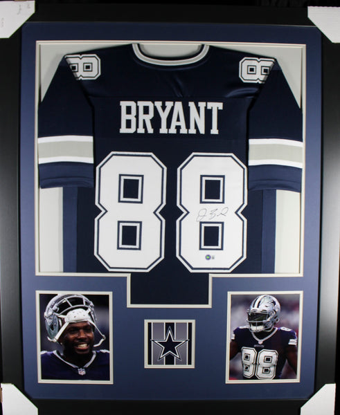 DEZ BRYANT (Cowboys blue TOWER) Signed Autographed Framed Jersey Beckett