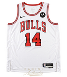 Matas Buzelis Autographed Chicago Bulls White Association Edition Jersey Panini