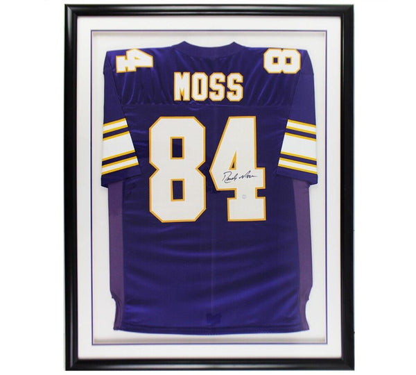 Randy Moss Signed Minnesota Vikings Framed Purple NFL Jersey