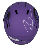 Ray Lewis Autographed Ravens Speed 'RAVE' Full Size Helmet Beckett Witnessed