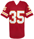 Christian Okoye (KC CHIEFS) Signed Red Custom Football Jersey - (SCHWARTZ COA)