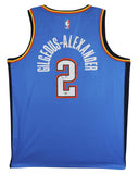Thunder Shai Gilgeous-Alexander Signed Blue Nike Icon Edition Jersey PSA/DNA