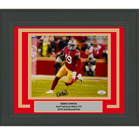 Framed Autographed/Signed Deebo Samuel San Francisco 49ers 8x10 Photo JSA COA