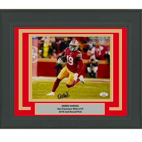 Framed Autographed/Signed Deebo Samuel San Francisco 49ers 8x10 Photo JSA COA