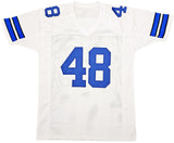 DALLAS COWBOYS DARYL JOHNSTON AUTOGRAPHED WHITE JERSEY BECKETT BAS QR 212609
