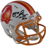 Mike Alstott Autographed/Signed Tampa Bay Bucaneers TB Mini Helmet Beckett 49113