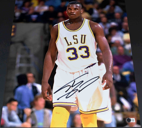 SHAQUILLE SHAQ O'NEAL SIGNED AUTOGRAPHED LSU TIGERS 16x20 PHOTO BECKETT