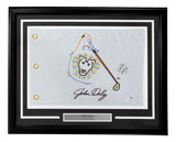 John Daly Signed Framed John Daly Logo Golf Flag PSA/DNA