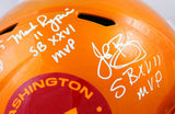 Williams/Rypien/Riggins Autographed WFT F/S Flash Speed Helmet W/SB MVP-BAW Holo