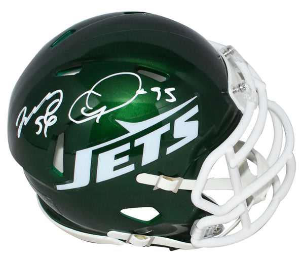 QUINNEN & QUINCY WILLIAMS SIGNED NEW YORK JETS SPEED MINI HELMET BECKETT