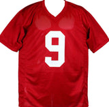 Bryce Young Autographed Crimson College Style Jersey w/Hesiman- Beckett W Holo