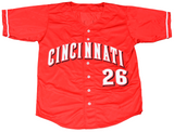 CHASE BURNS SIGNED AUTOGRAPHED CINCINNATI REDS #26 RED JERSEY BECKETT