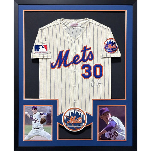 Nolan Ryan Autographed Signed Framed New York Mets Jersey JSA