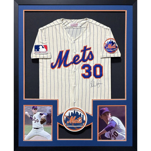 Nolan Ryan Autographed Signed Framed New York Mets Jersey JSA