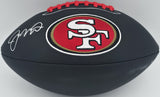 Joe Montana Autographed 49ers Black Logo Football Beckett Witness #WA82197
