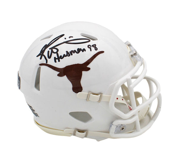 Ricky Williams Signed Texas Longhorns Speed NCAA Mini Helmet "Heisman 98" Insc
