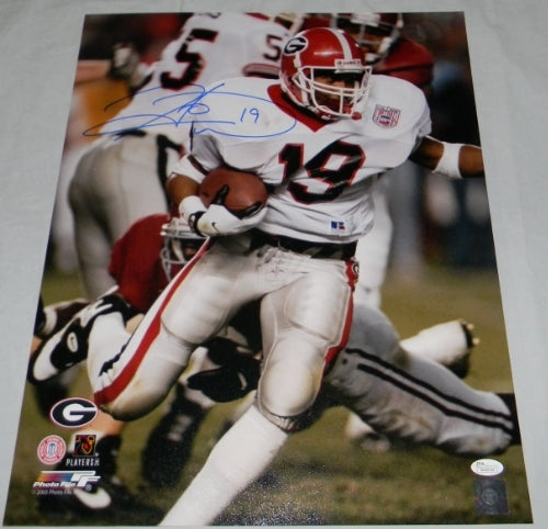 HINES WARD AUTOGRAPHED GEORGIA BULLDOGS 16x20 PHOTO JSA